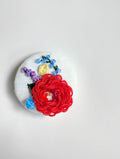 red flower brooch 006