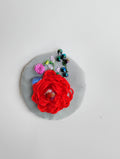 red flower brooch 008