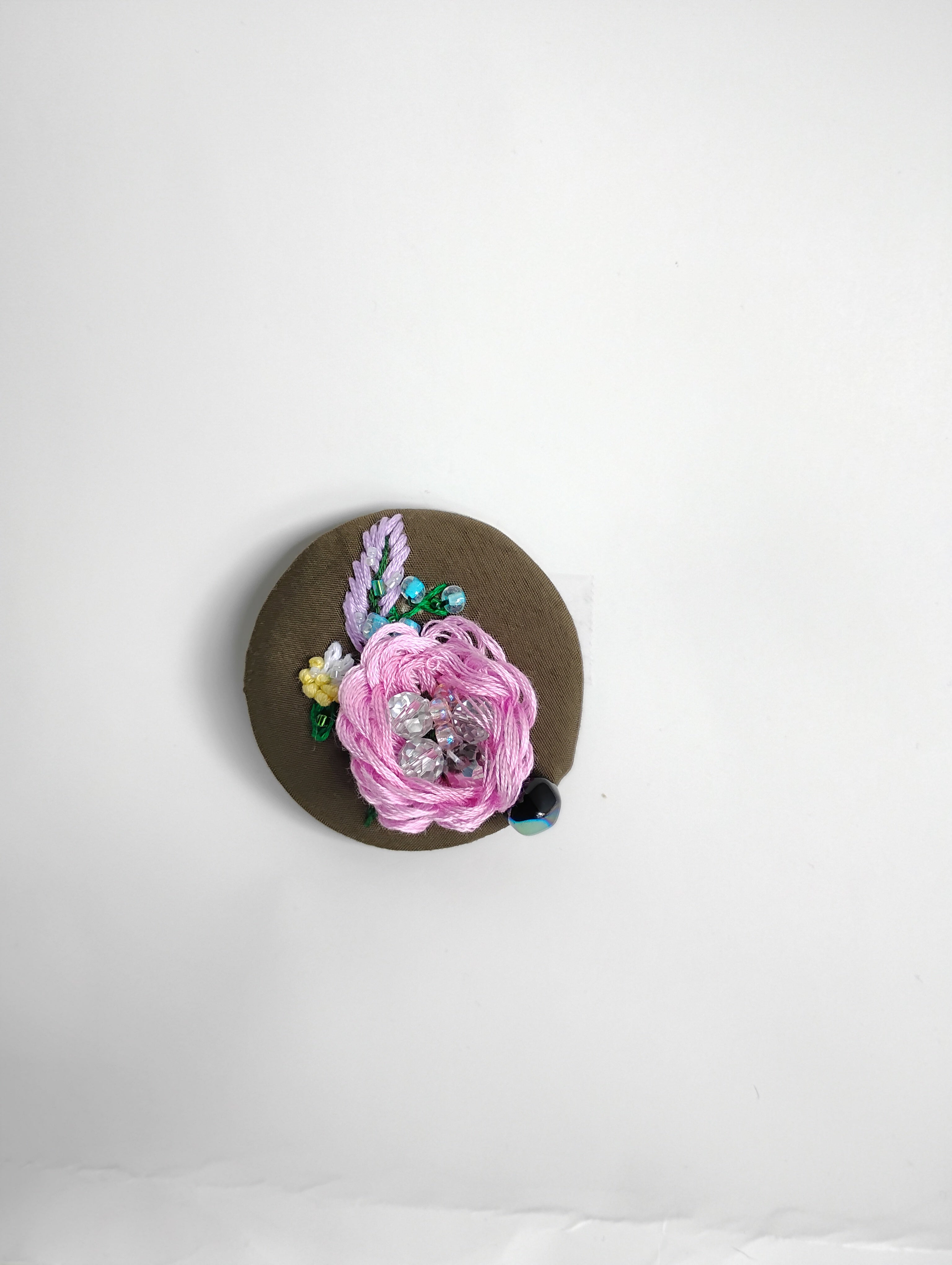 pink flower brooch 013- Handcrafted Statement Jewelry