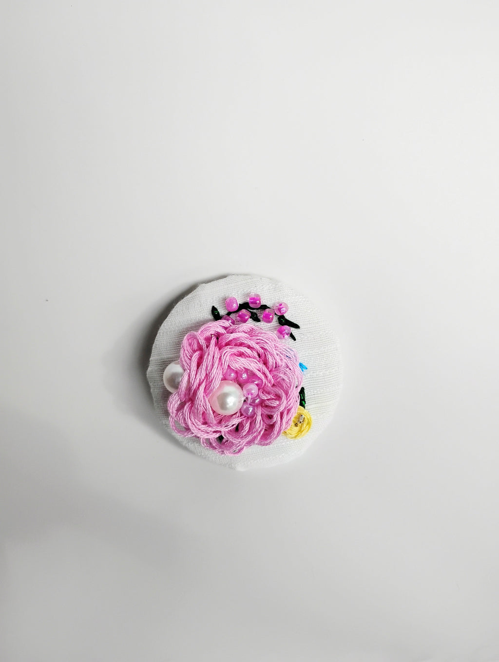 pink flower brooch 014- Handcrafted Statement Jewelry