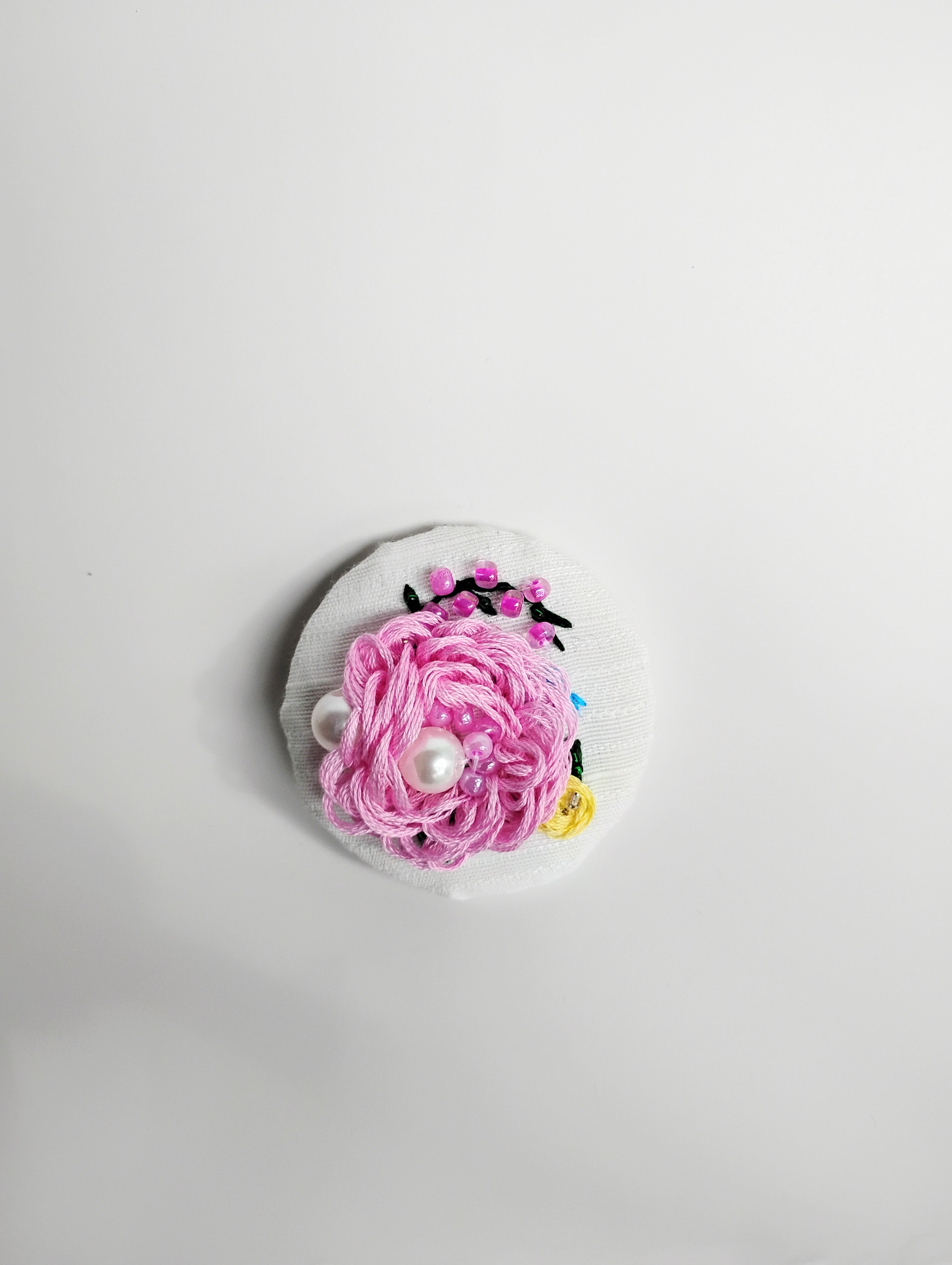 pink flower brooch 014- Handcrafted Statement Jewelry
