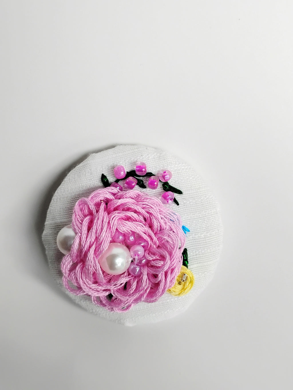 pink flower brooch 057