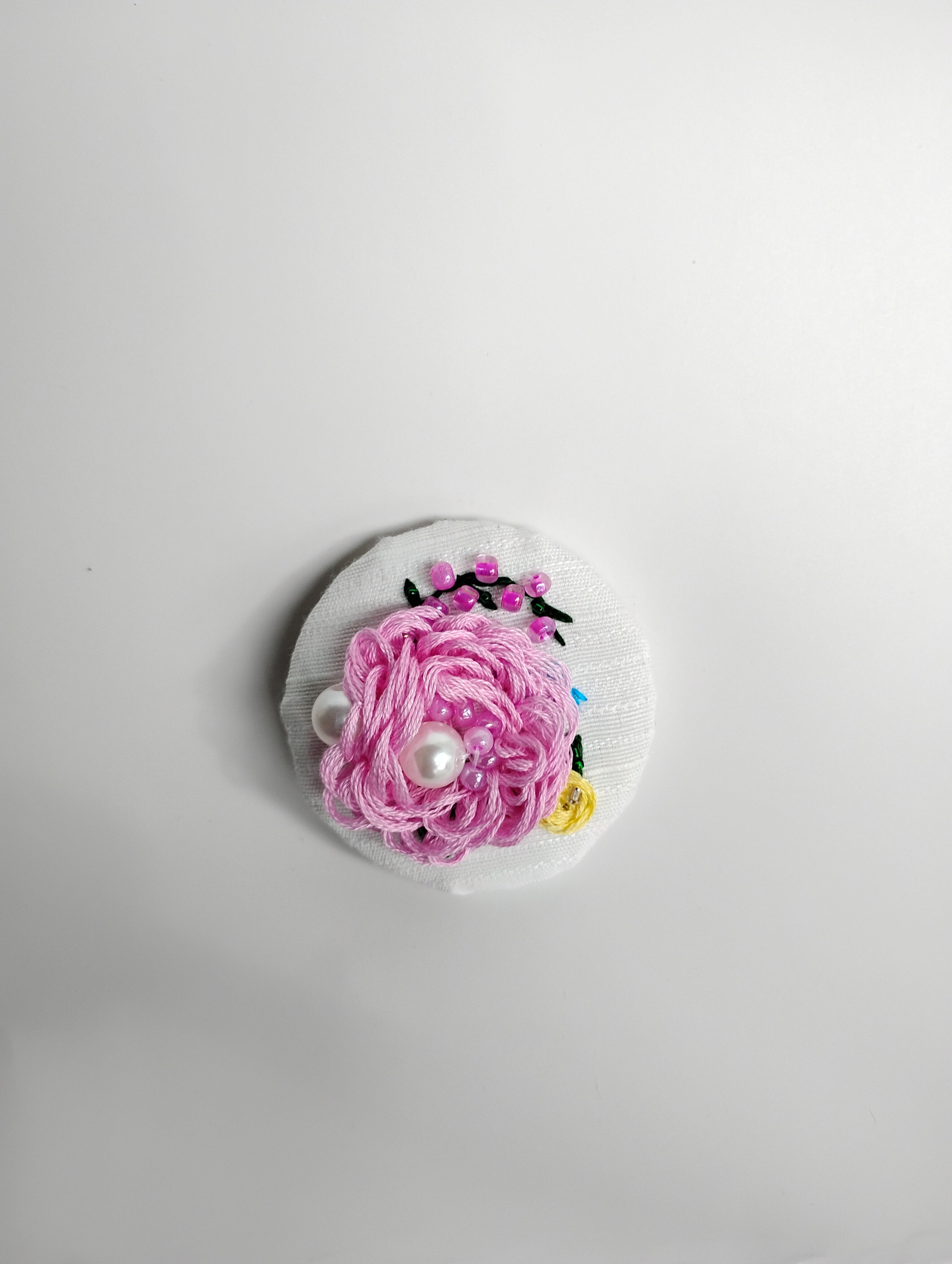 pink flower brooch 057