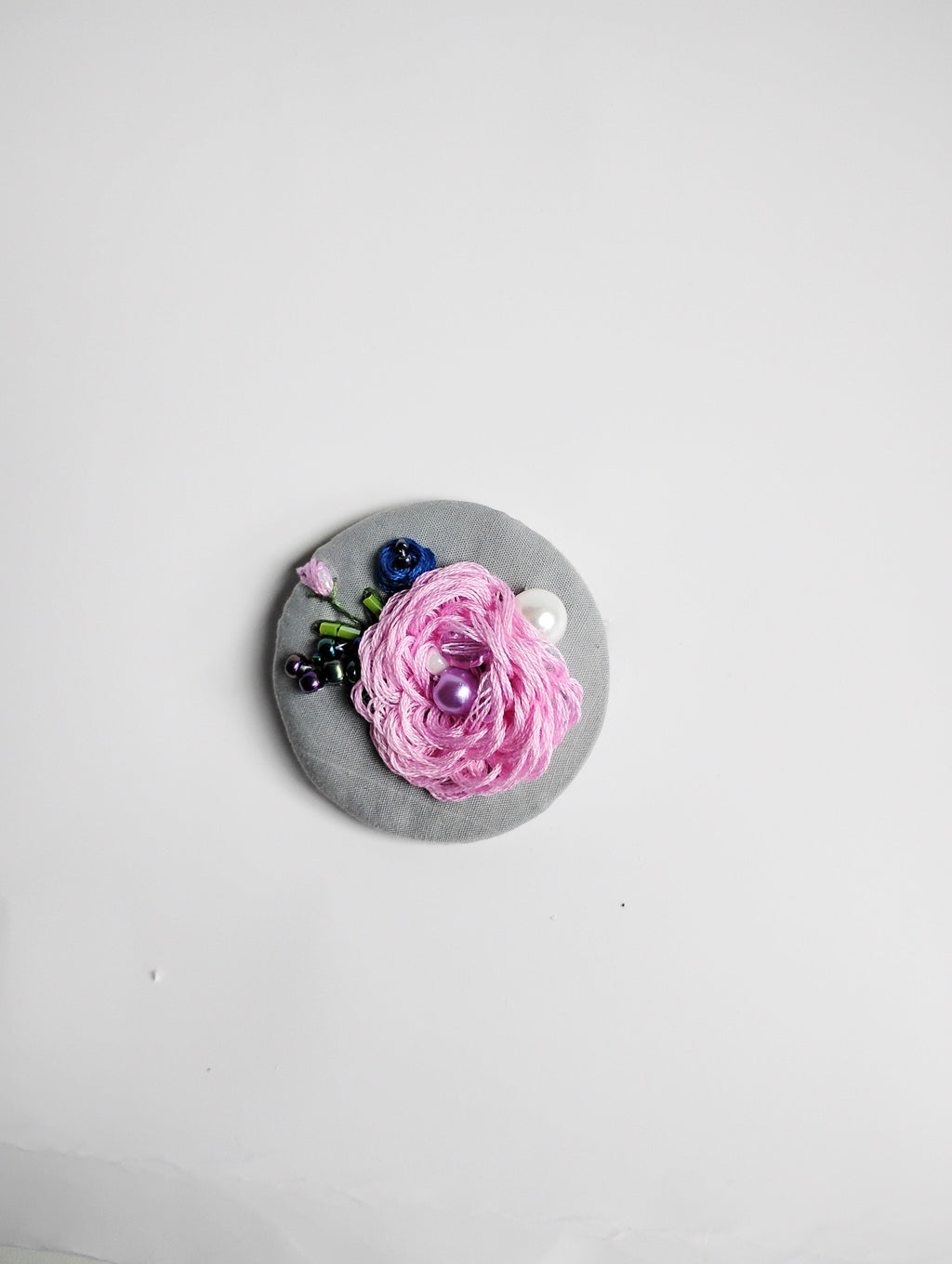 pink flower brooch 010- Handcrafted Statement Jewelry
