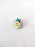 yellow flower brooch 058