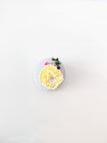 yellow flower brooch 059