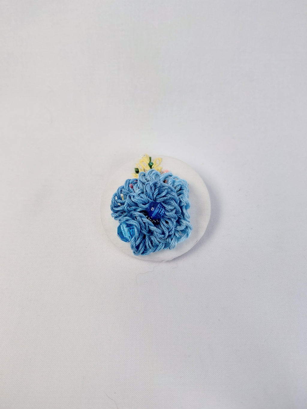 blue flower brooch 036- Handcrafted Statement Jewelry