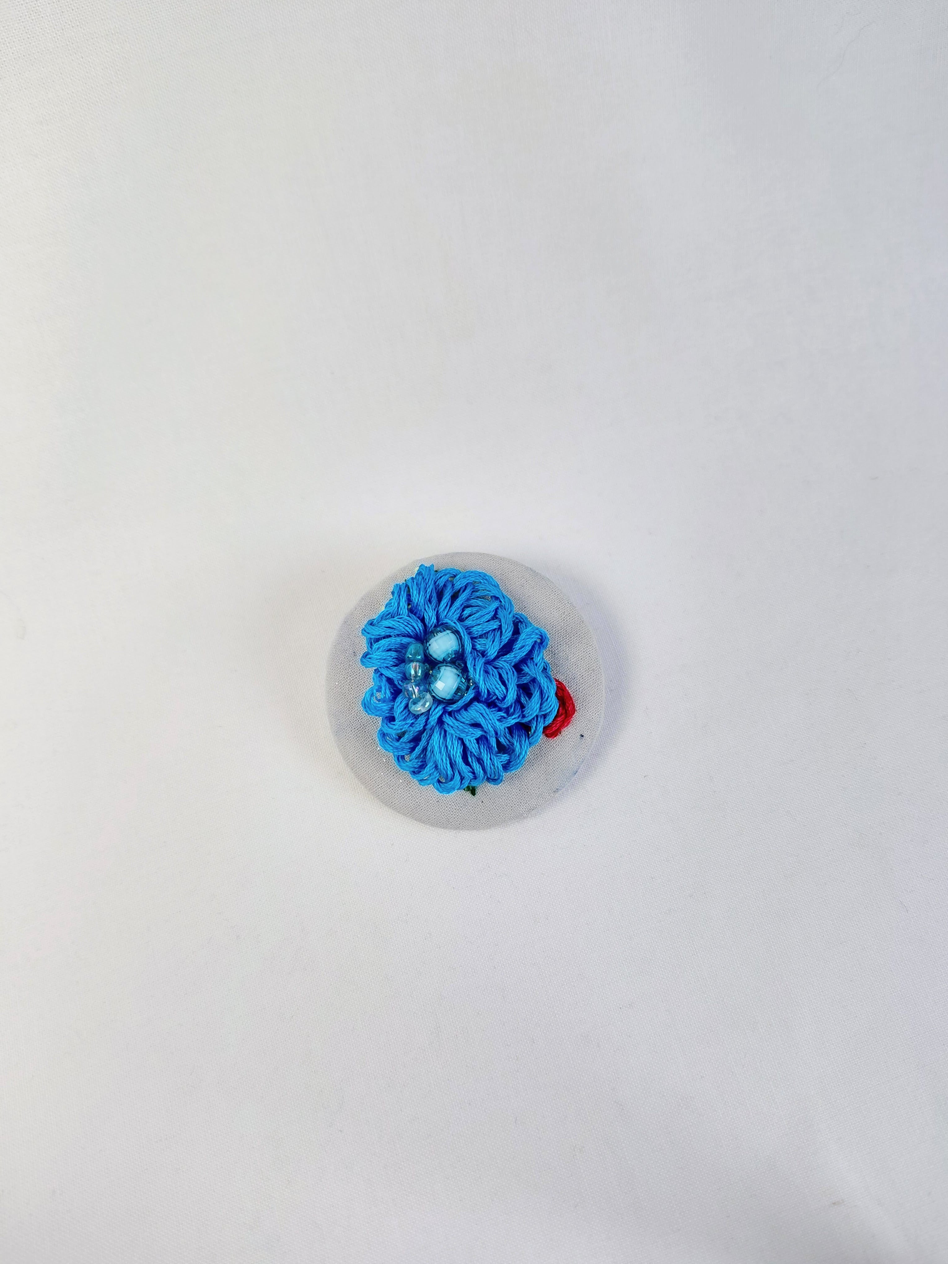 turquoise flower brooch 015- Handcrafted Statement Jewelry