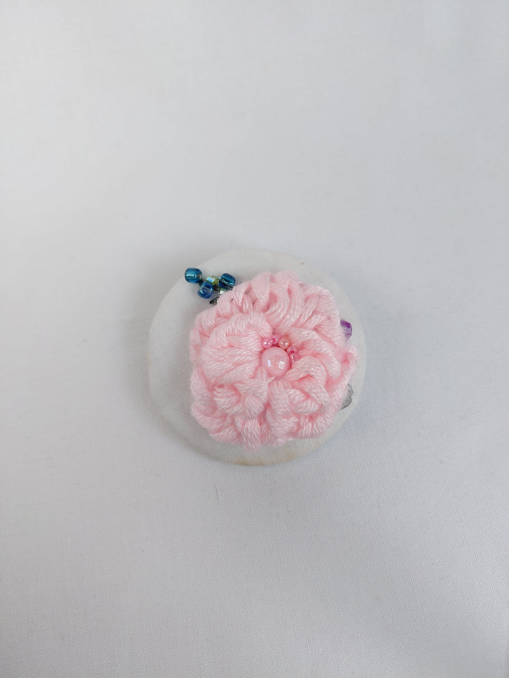 pink flower brooch 016- Handcrafted Statement Jewelry
