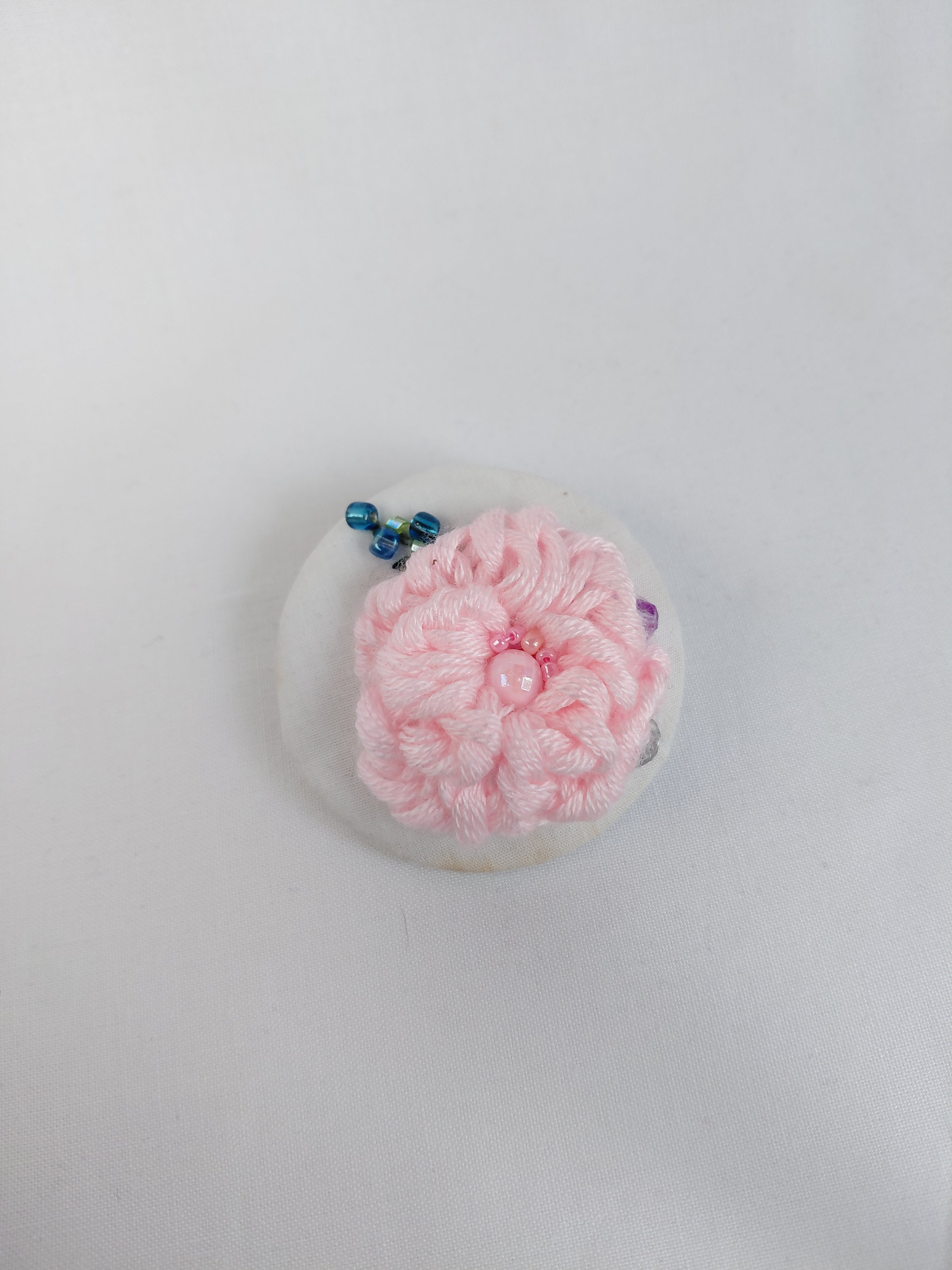 pink flower brooch 016- Handcrafted Statement Jewelry