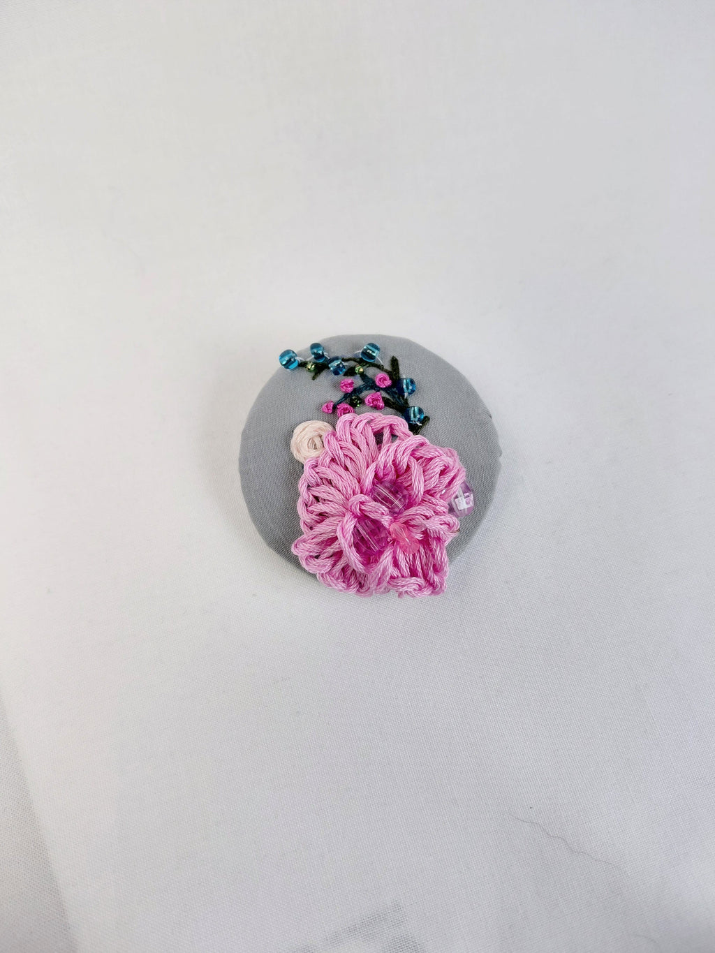 pink flower brooch 018- Handcrafted Statement Jewelry