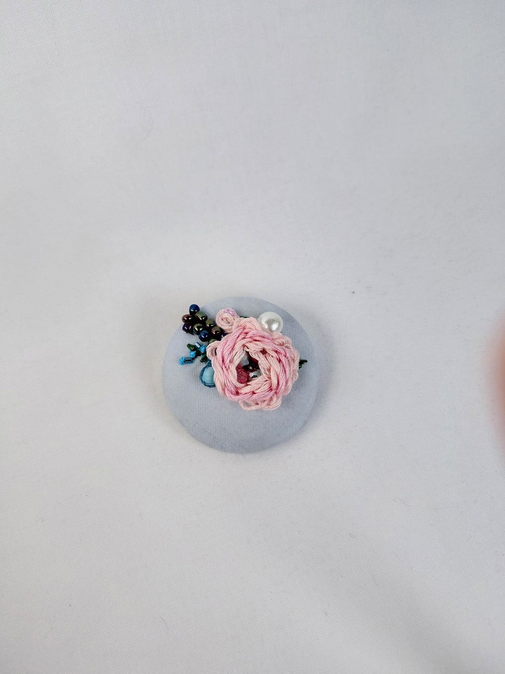 pink flower brooch 019- Handcrafted Statement Jewelry