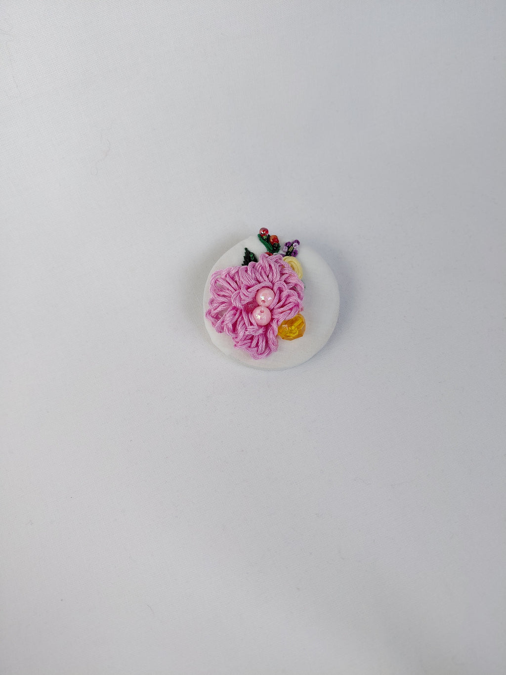 pink flower brooch 018