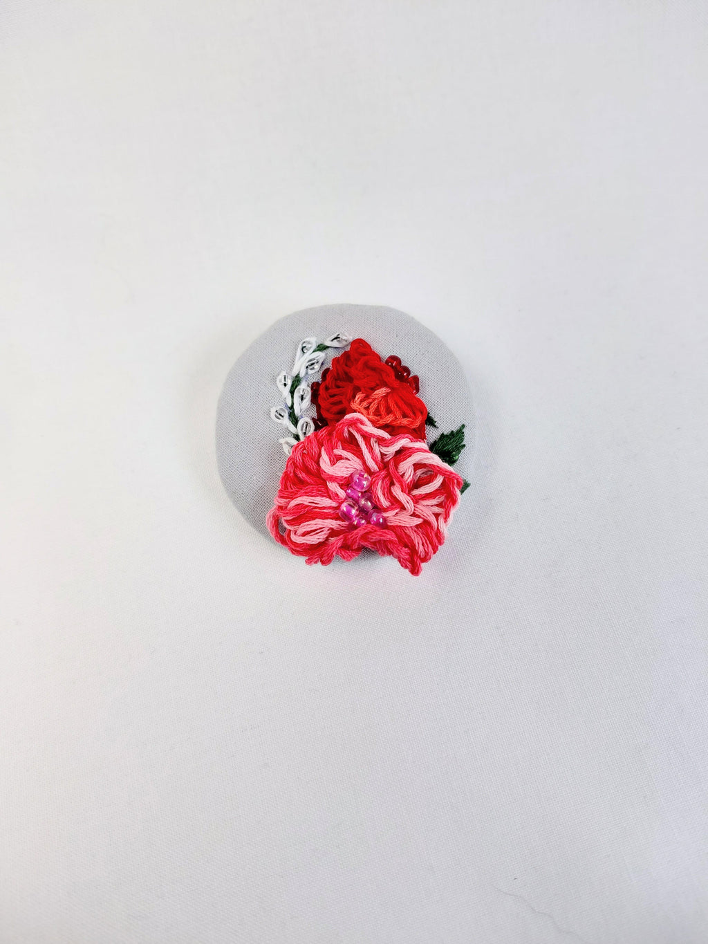 pink flower Brooch 025- Handcrafted Statement Jewelry