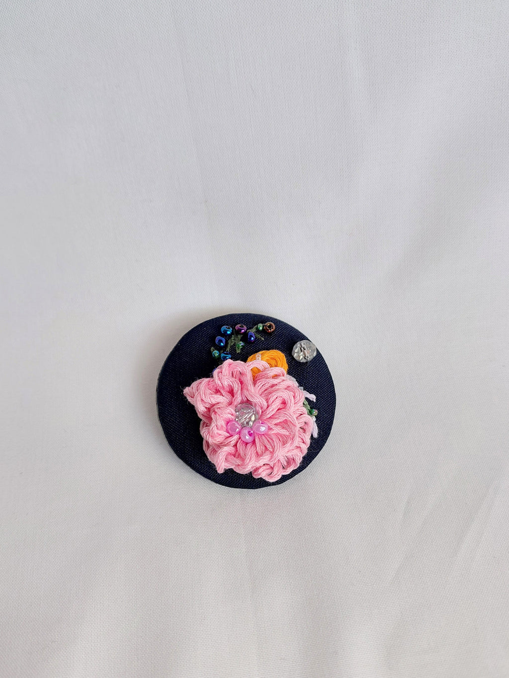 pink flower brooch 033