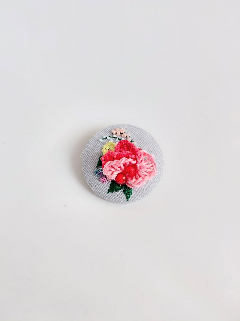 pink flower brooch 037
