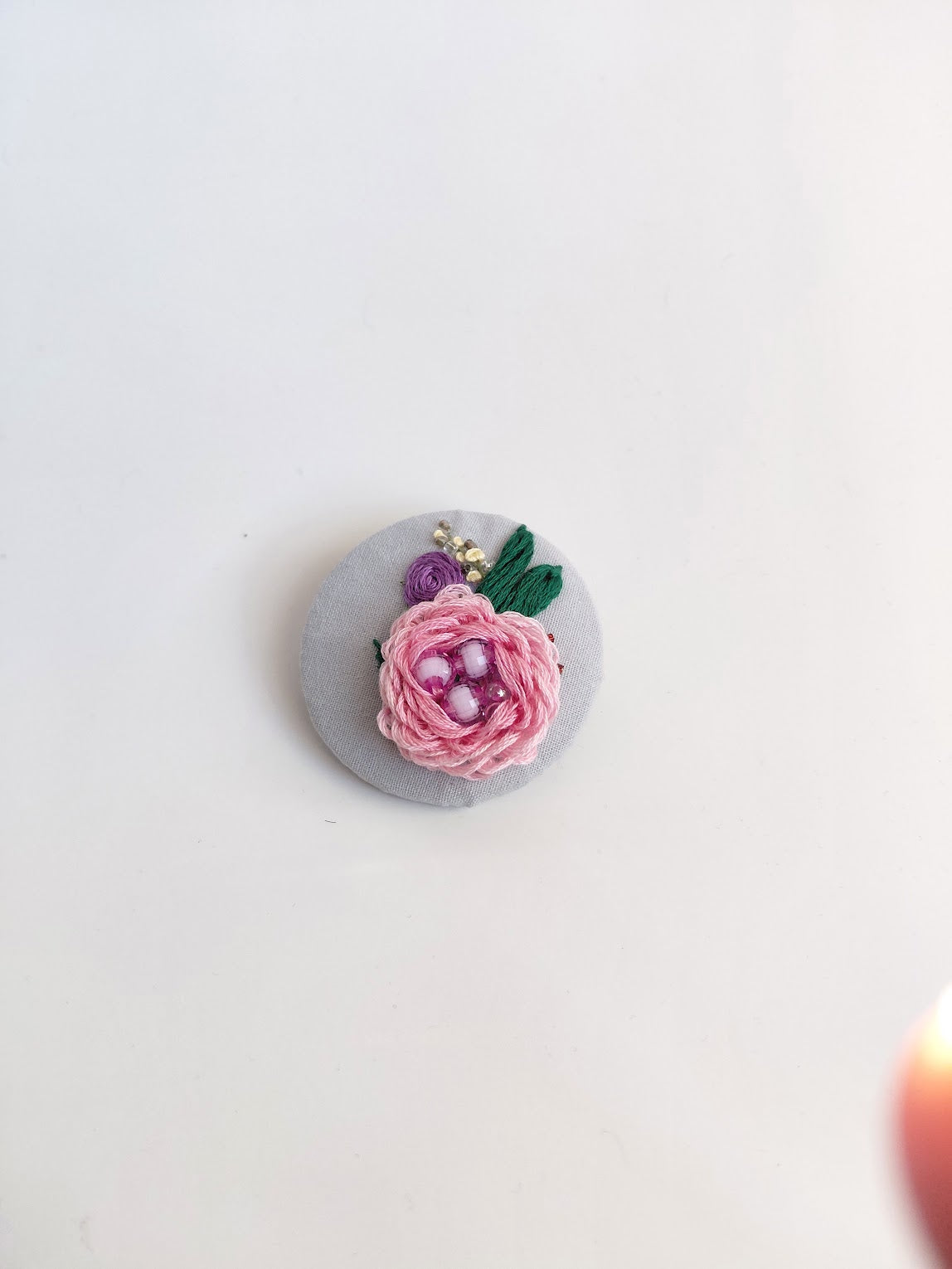 pink flower Brooch 041- Handcrafted Statement Jewelry