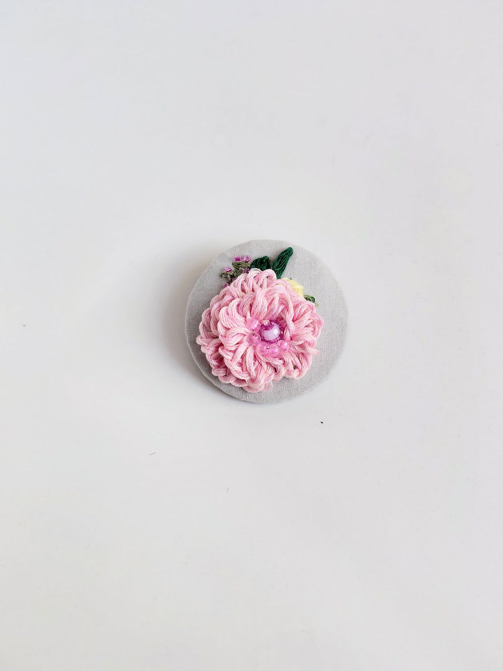 pink flower brooch 041