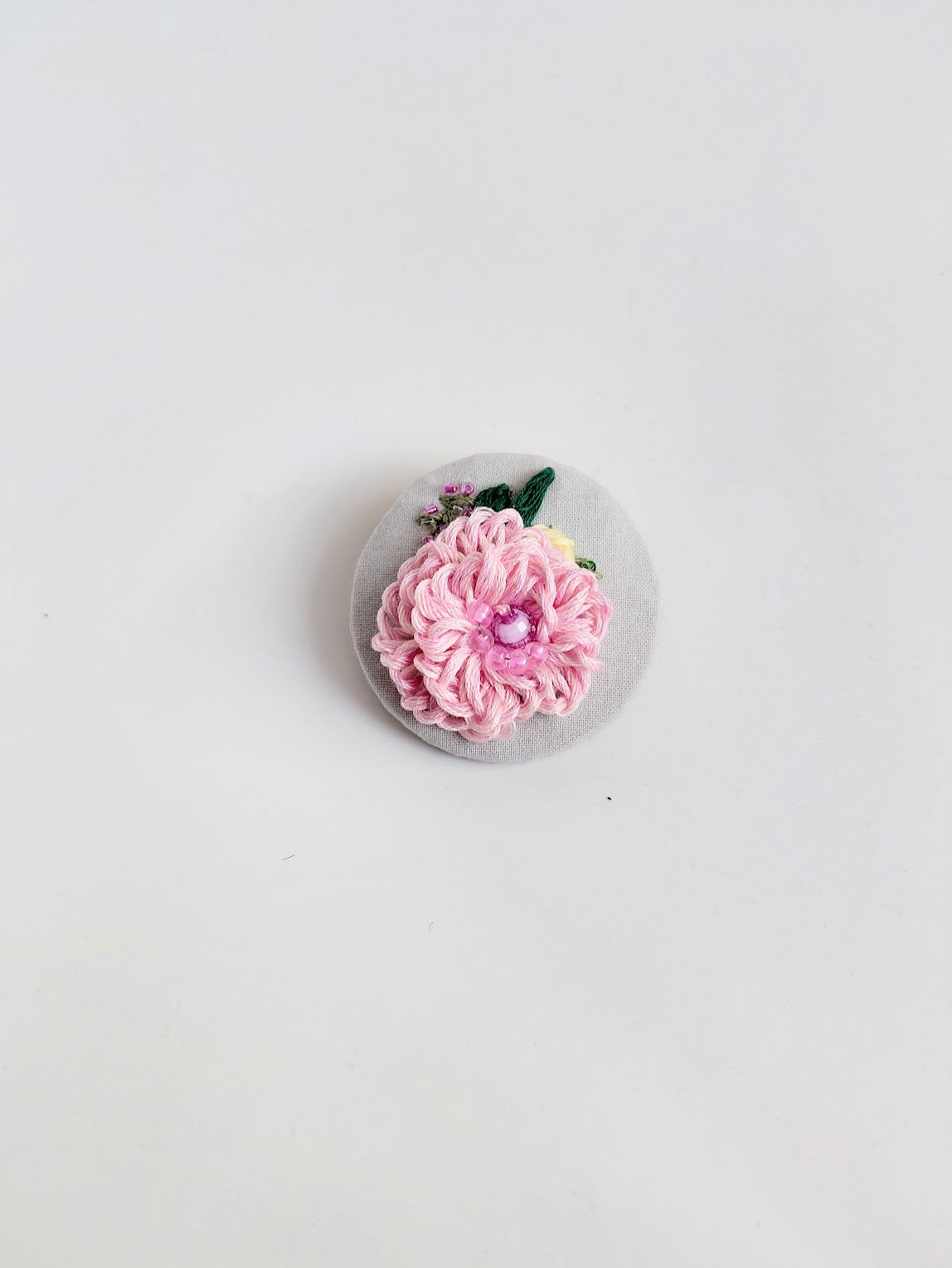 pink flower brooch 041