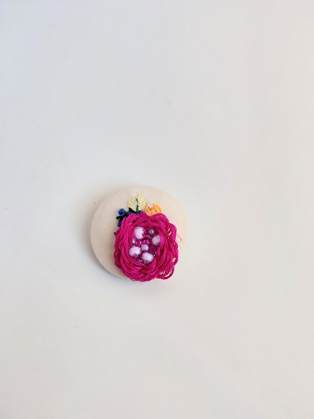 fuschia flower brooch 031- Handcrafted Statement Jewelry
