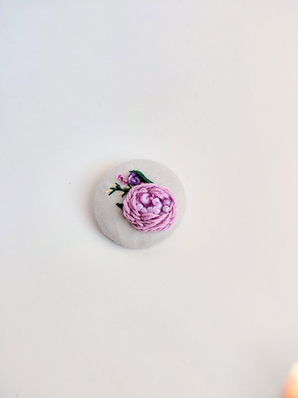 purple flower brooch 052- Handcrafted Statement Jewelry