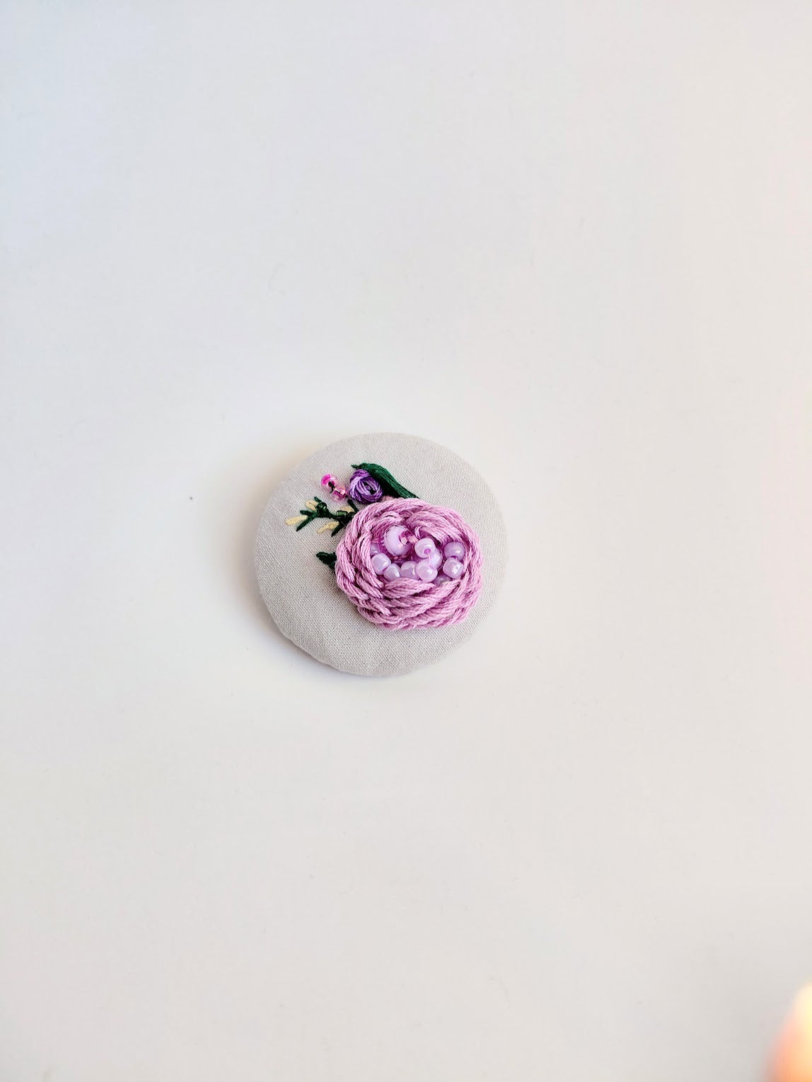 purple flower brooch 052- Handcrafted Statement Jewelry