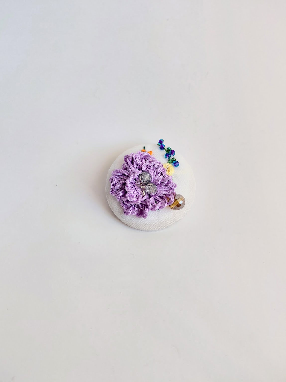 purple flower brooch 071- Handcrafted Statement Jewelry