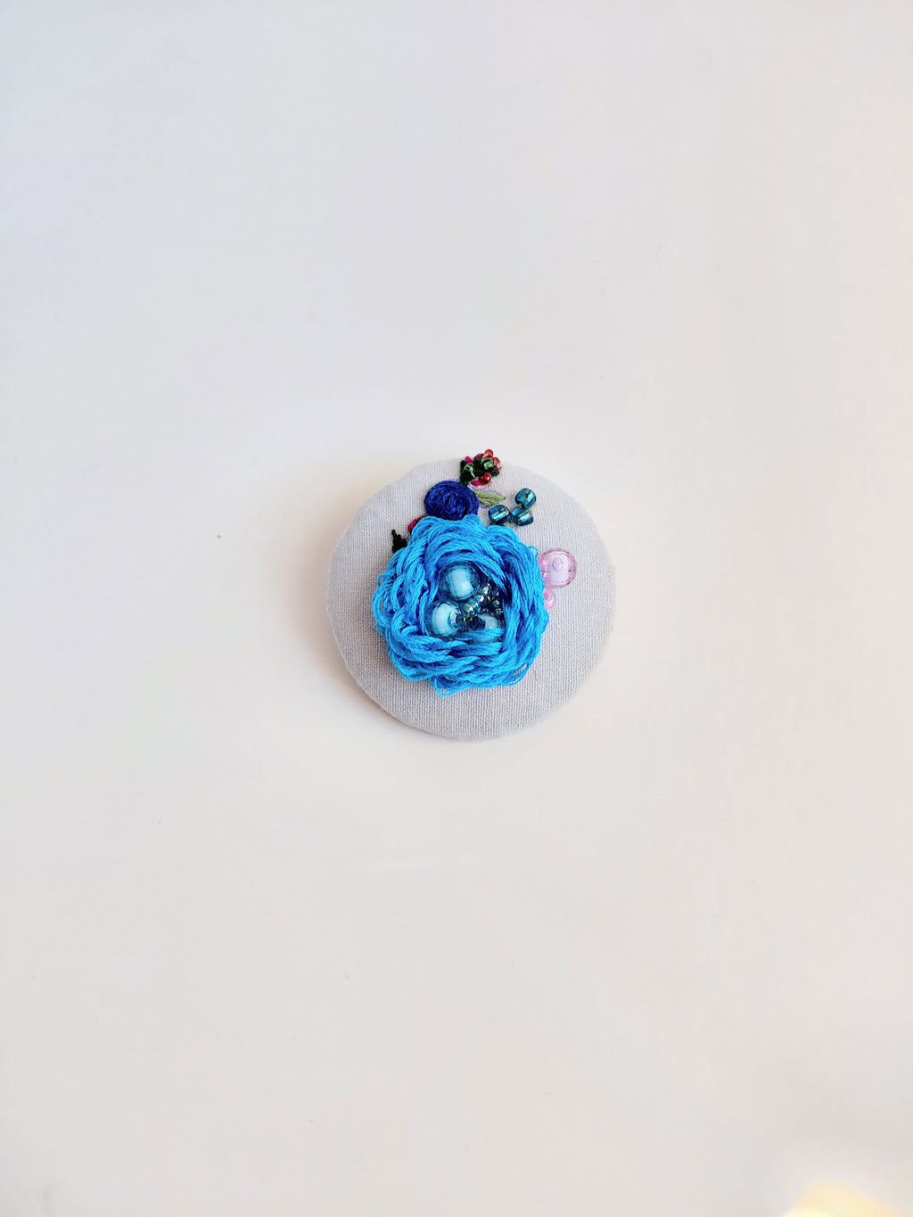 turquoise flower brooch 028- Handcrafted Statement Jewelry