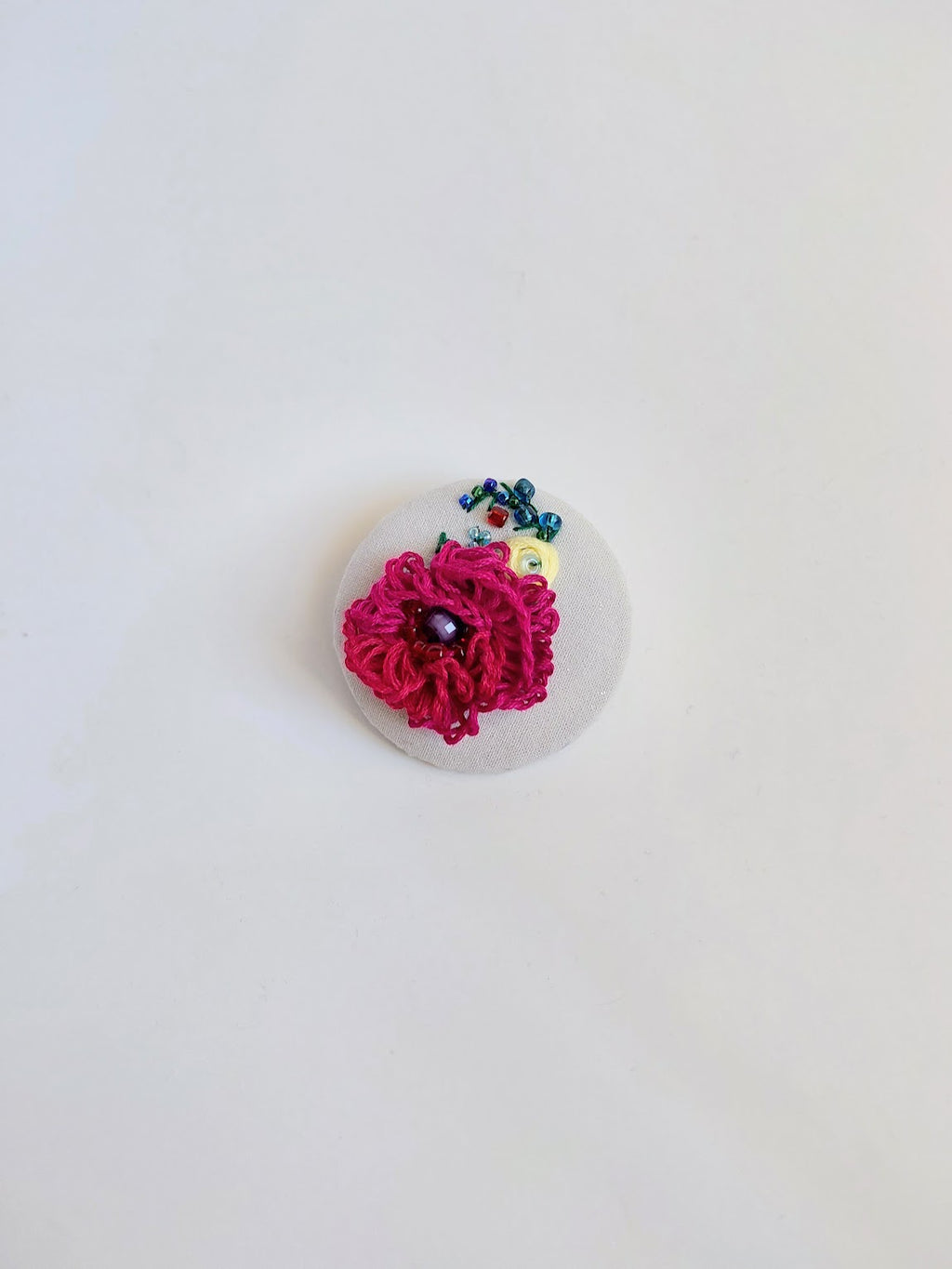 burgundy flower brooch 009- Handcrafted Statement Jewelry