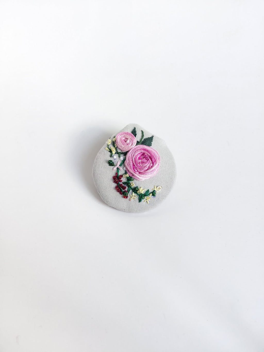 pink flower brooch 059- Handcrafted Statement Jewelry