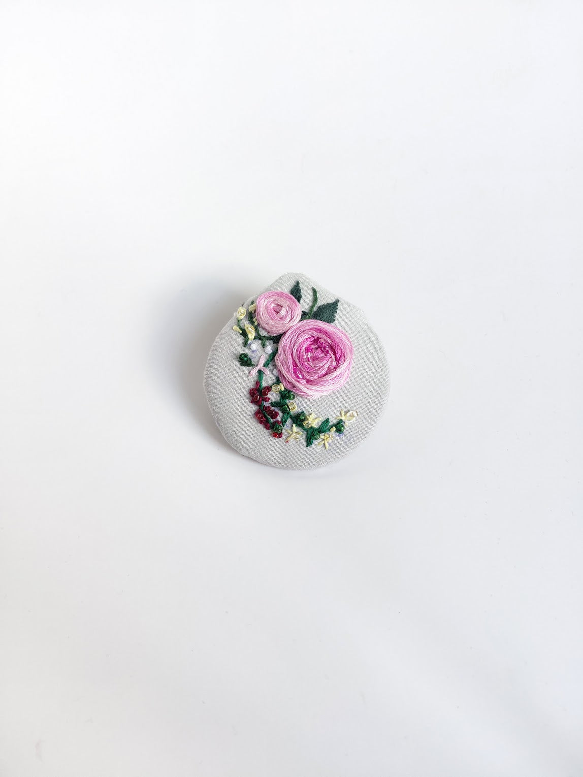 pink flower brooch 059- Handcrafted Statement Jewelry
