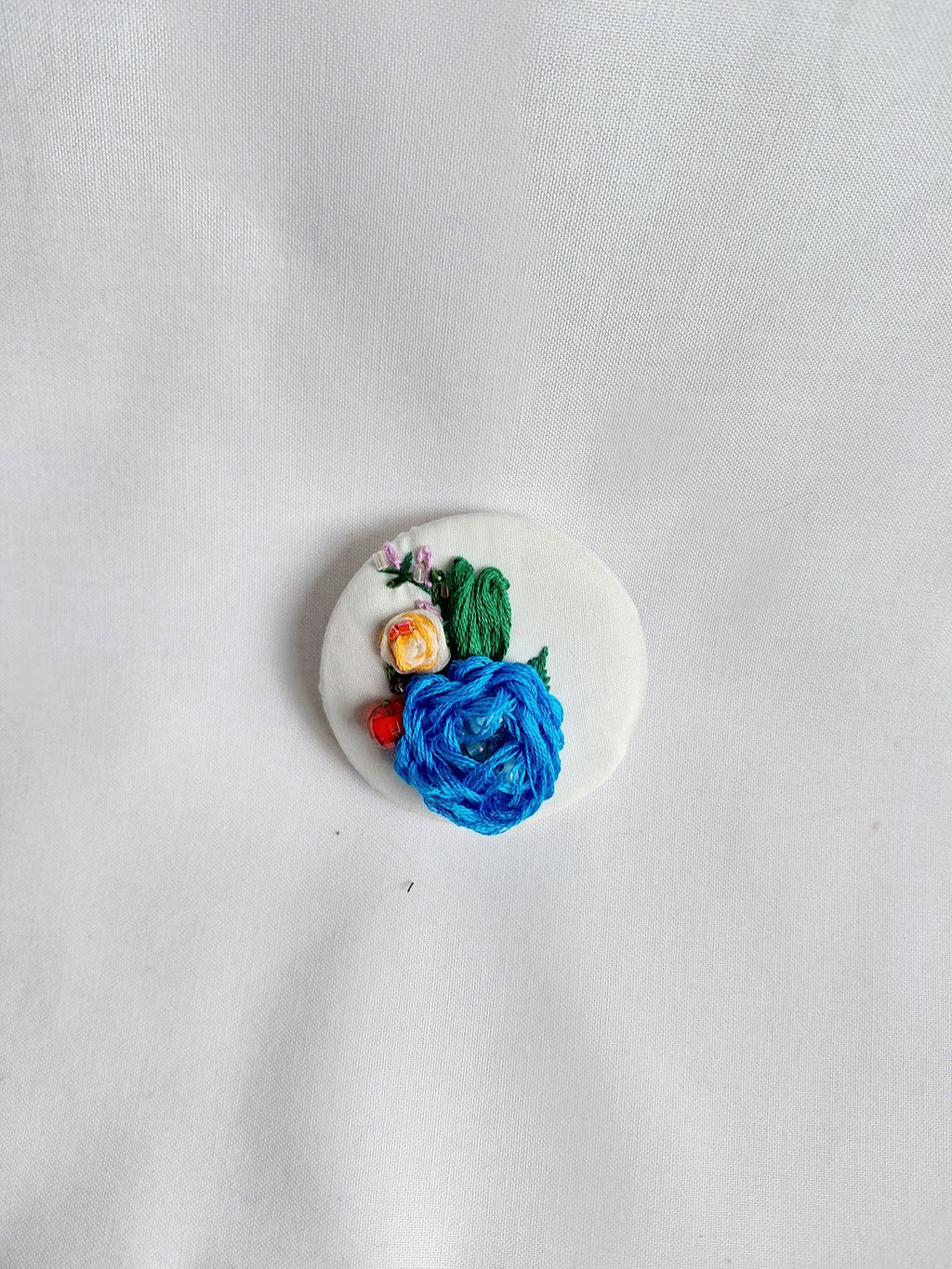 turquoise flower brooch 036- Handcrafted Statement Jewelry