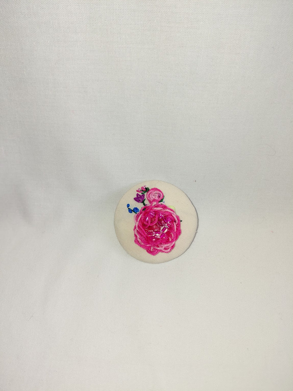 pink flower brooch 045