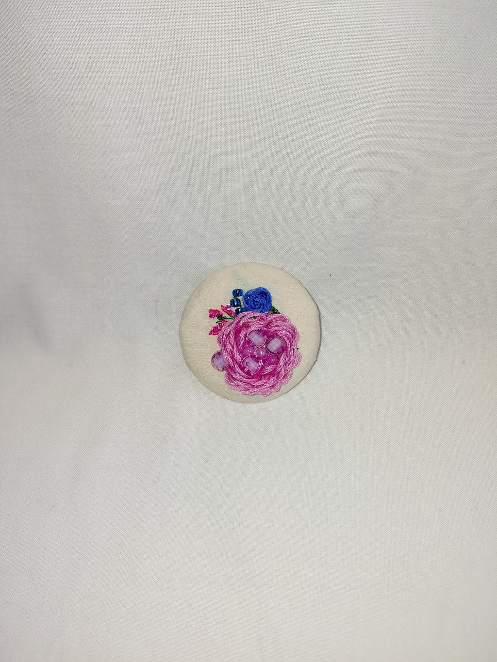 pink flower brooch 046