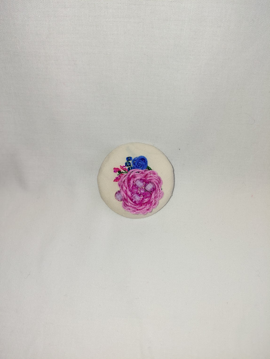 pink flower brooch 046