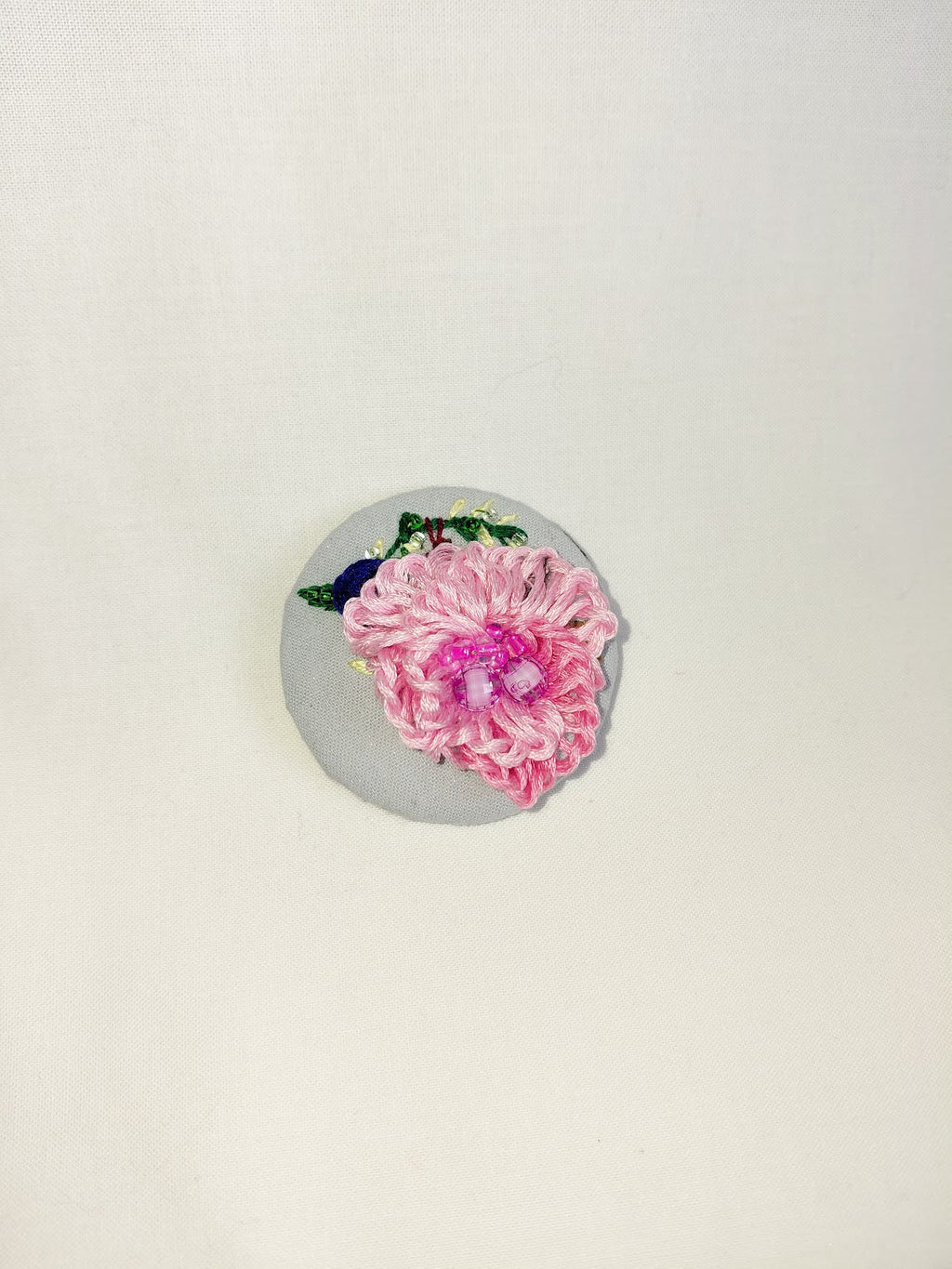 pink flower brooch 052- Handcrafted Statement Jewelry