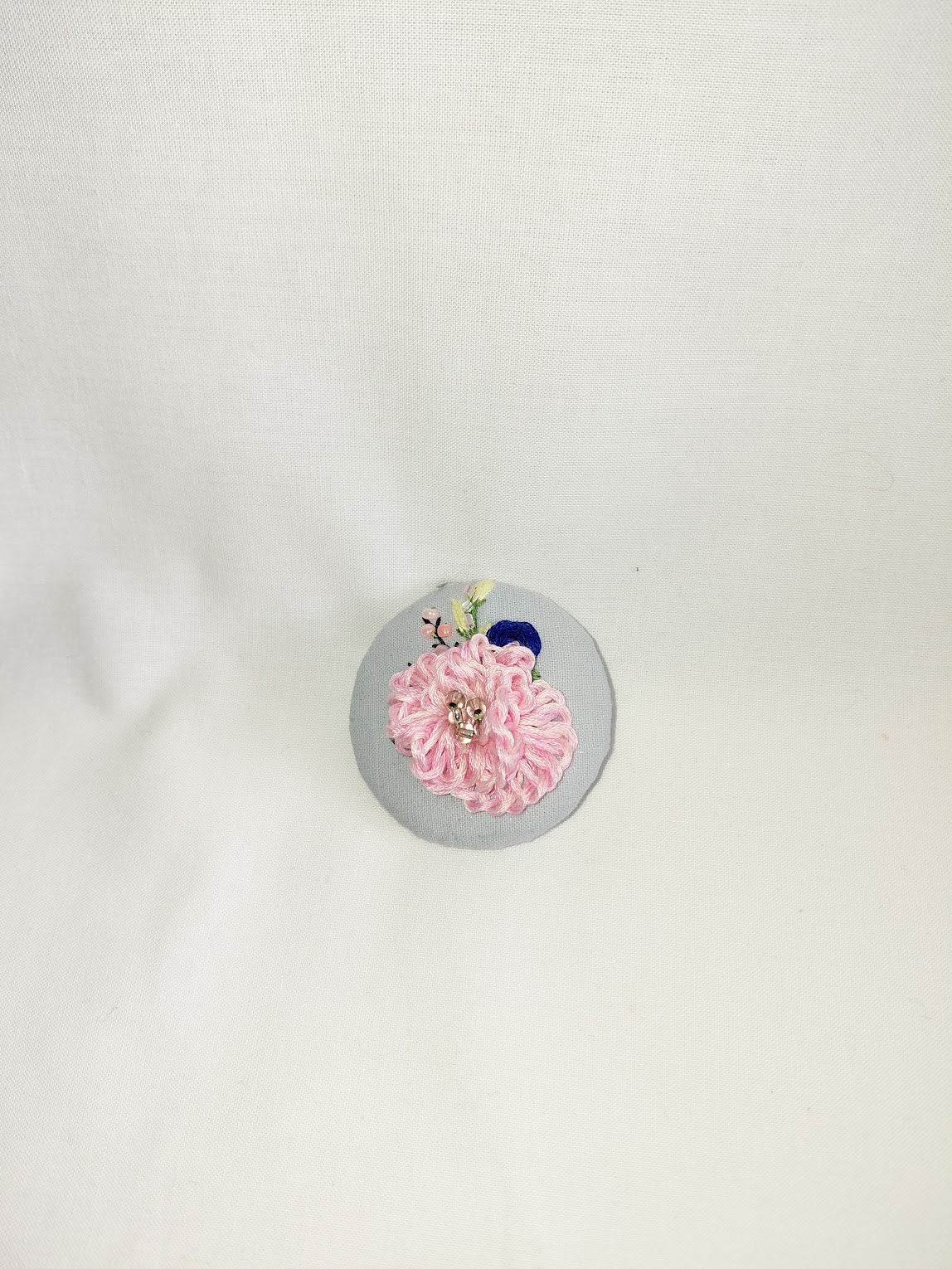 pink flower brooch 054- Handcrafted Statement Jewelry