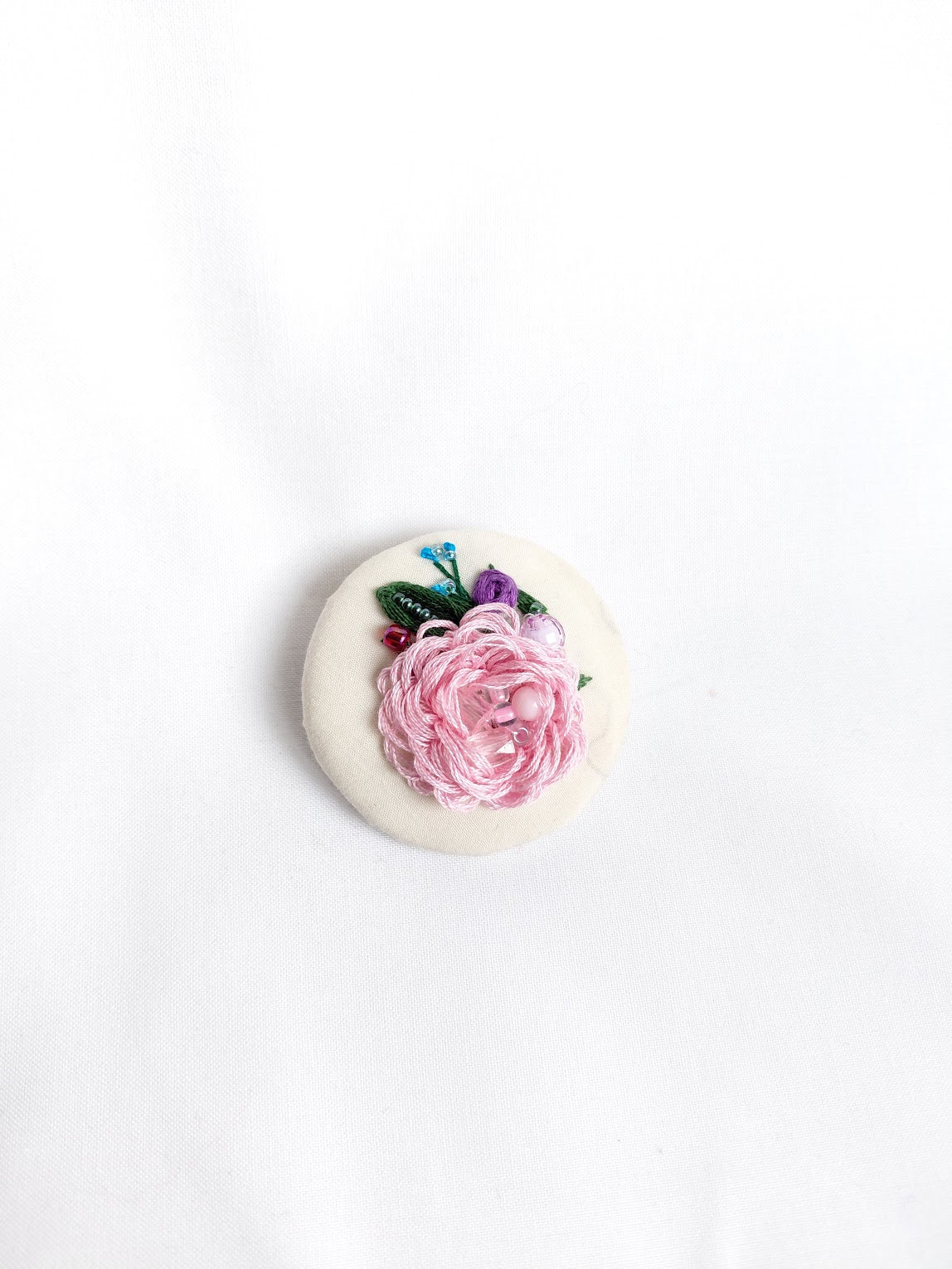 pink flower Brooch 057- Handcrafted Statement Jewelry