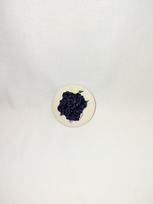 blue flower brooch 070- Handcrafted Statement Jewelry