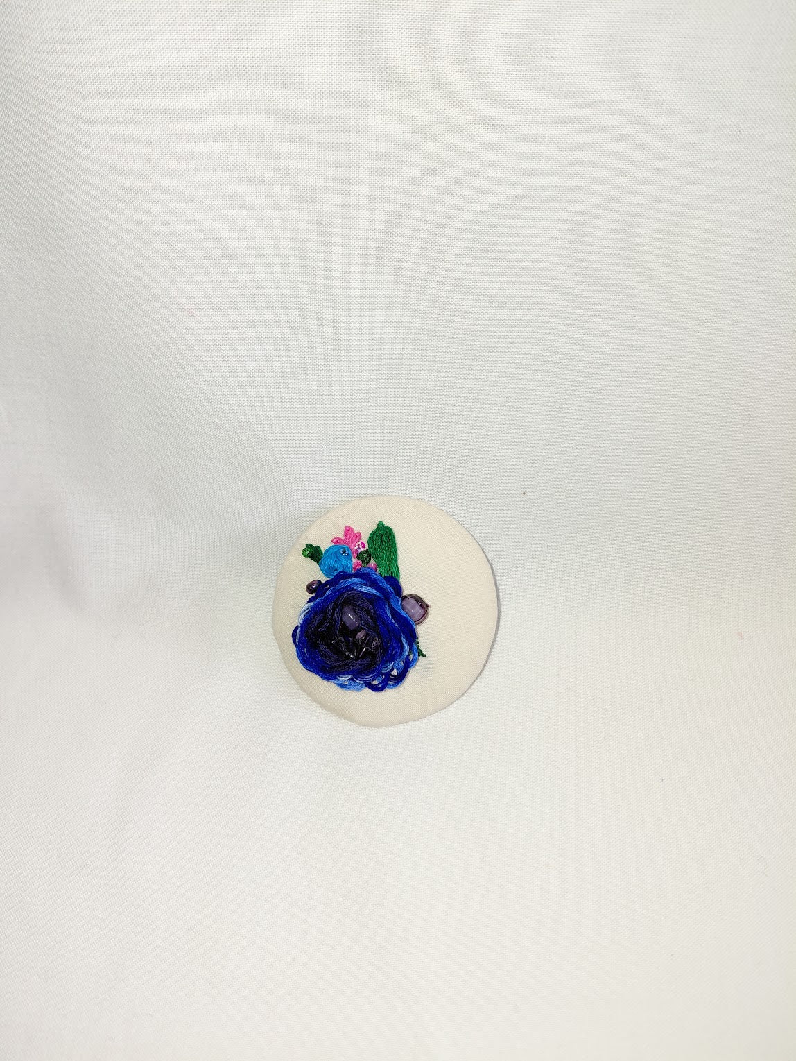 blue flower brooch 071- Handcrafted Statement Jewelry