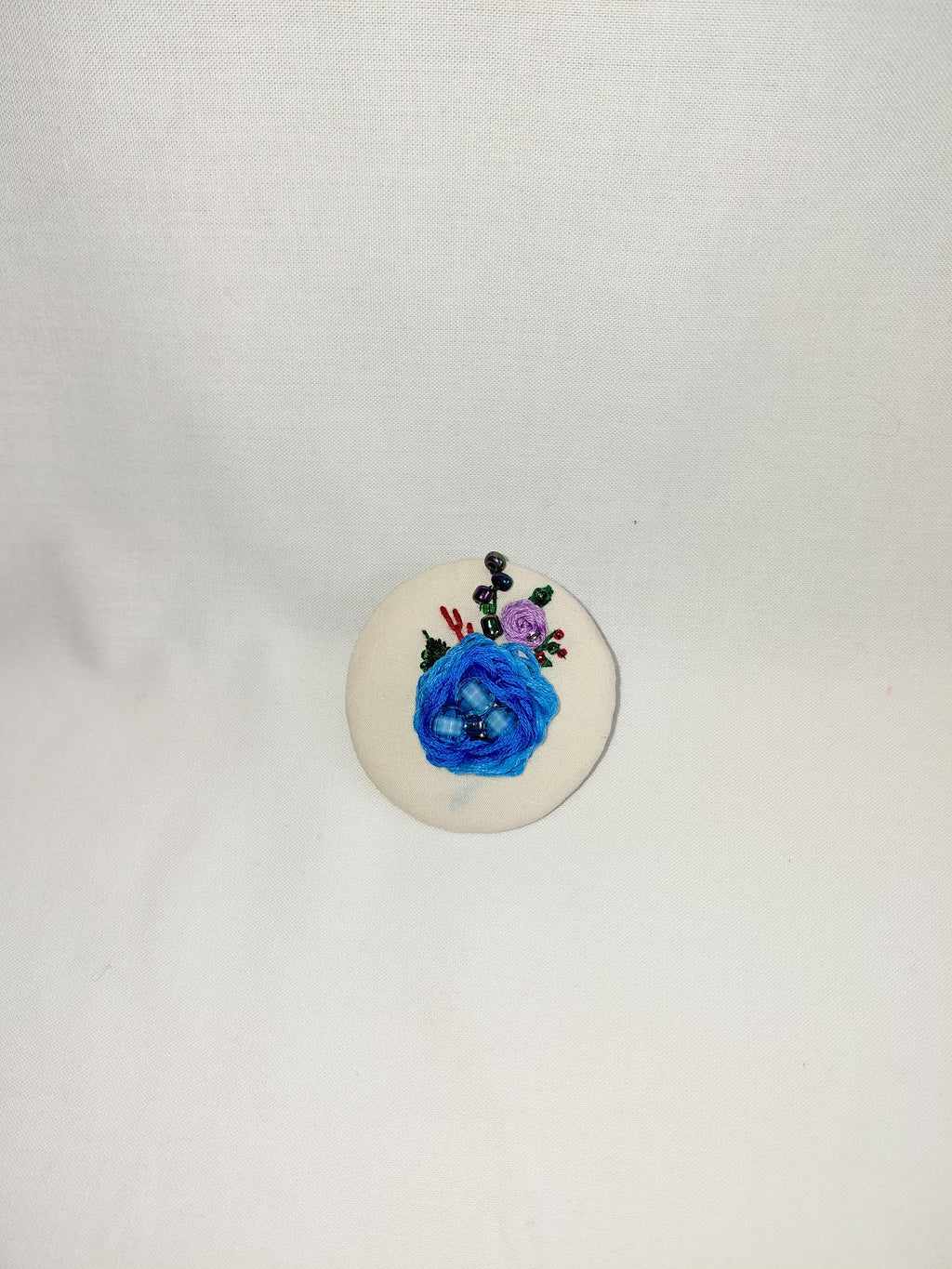 blue flower brooch 081- Handcrafted Statement Jewelry