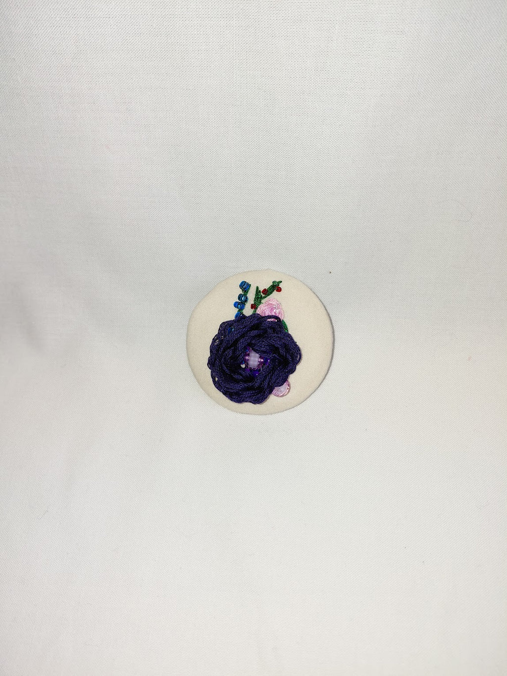 blue flower brooch 082- Handcrafted Statement Jewelry
