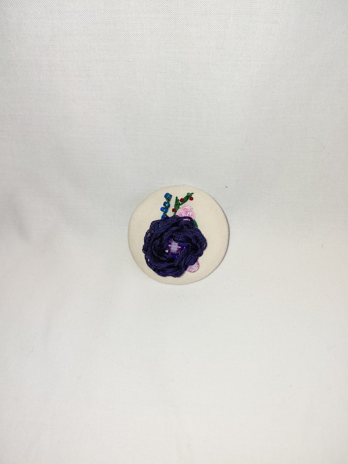 blue flower brooch 082- Handcrafted Statement Jewelry