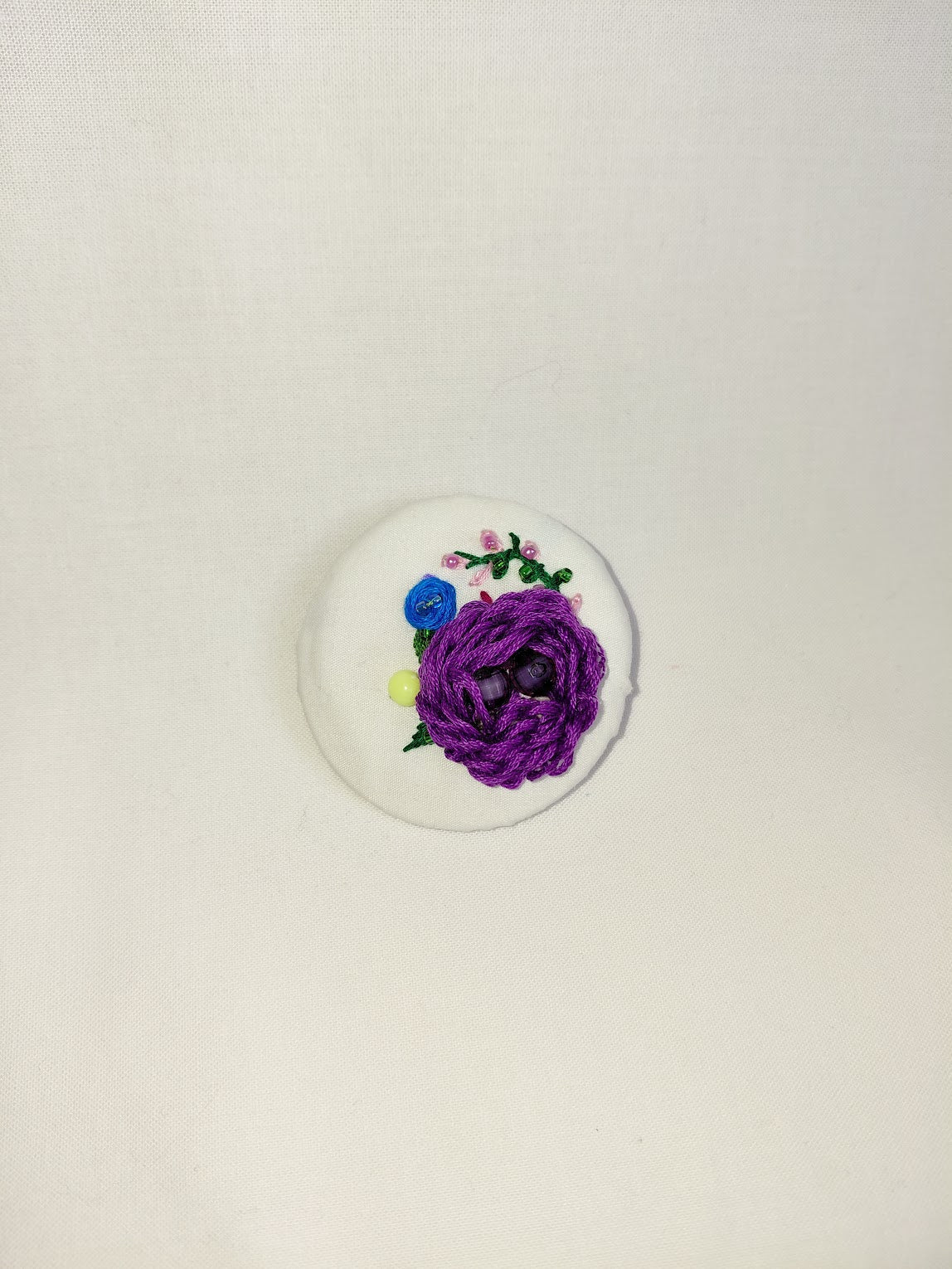 purple flower brooch 072- Handcrafted Statement Jewelry