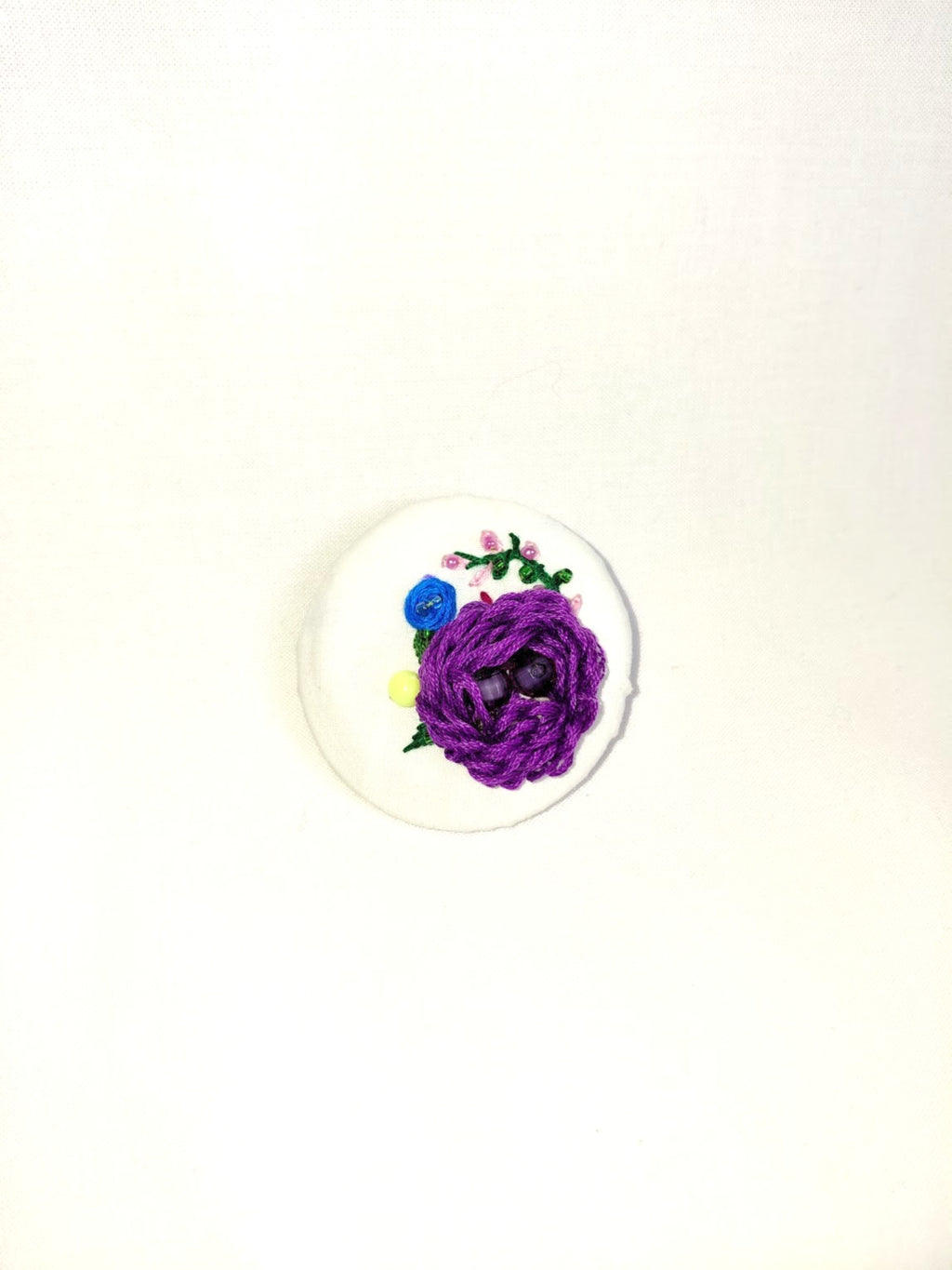purple flower brooch 072