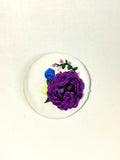purple flower brooch 072