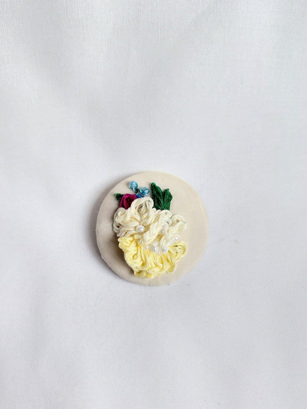 yellow flower brooch 054- Handcrafted Statement Jewelry