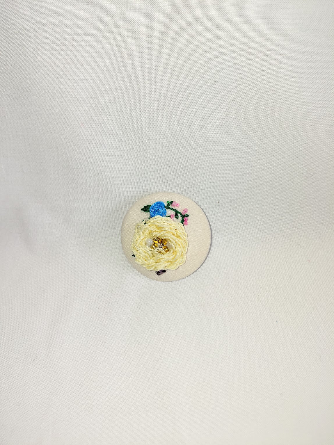 yellow flower brooch 056- Handcrafted Statement Jewelry