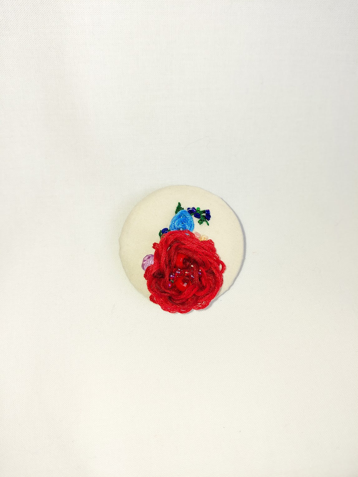 red flower brooch 036- Handcrafted Statement Jewelry