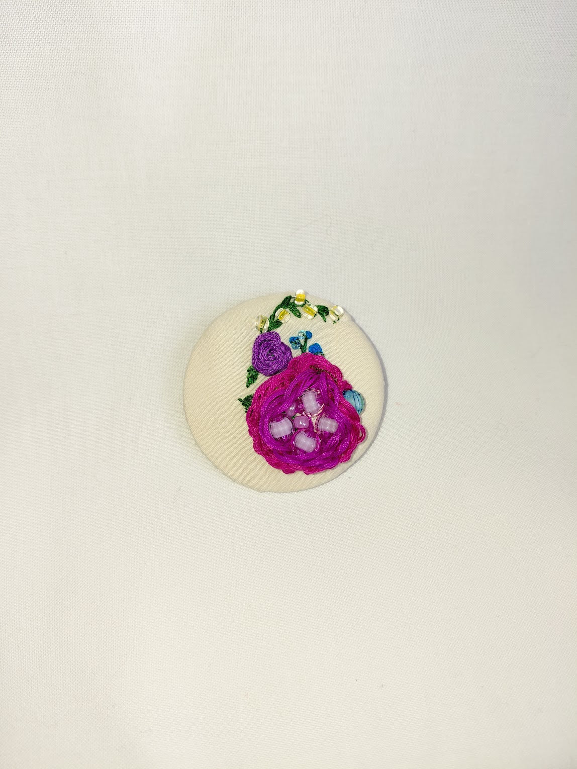 fuschia flower brooch 040- Handcrafted Statement Jewelry